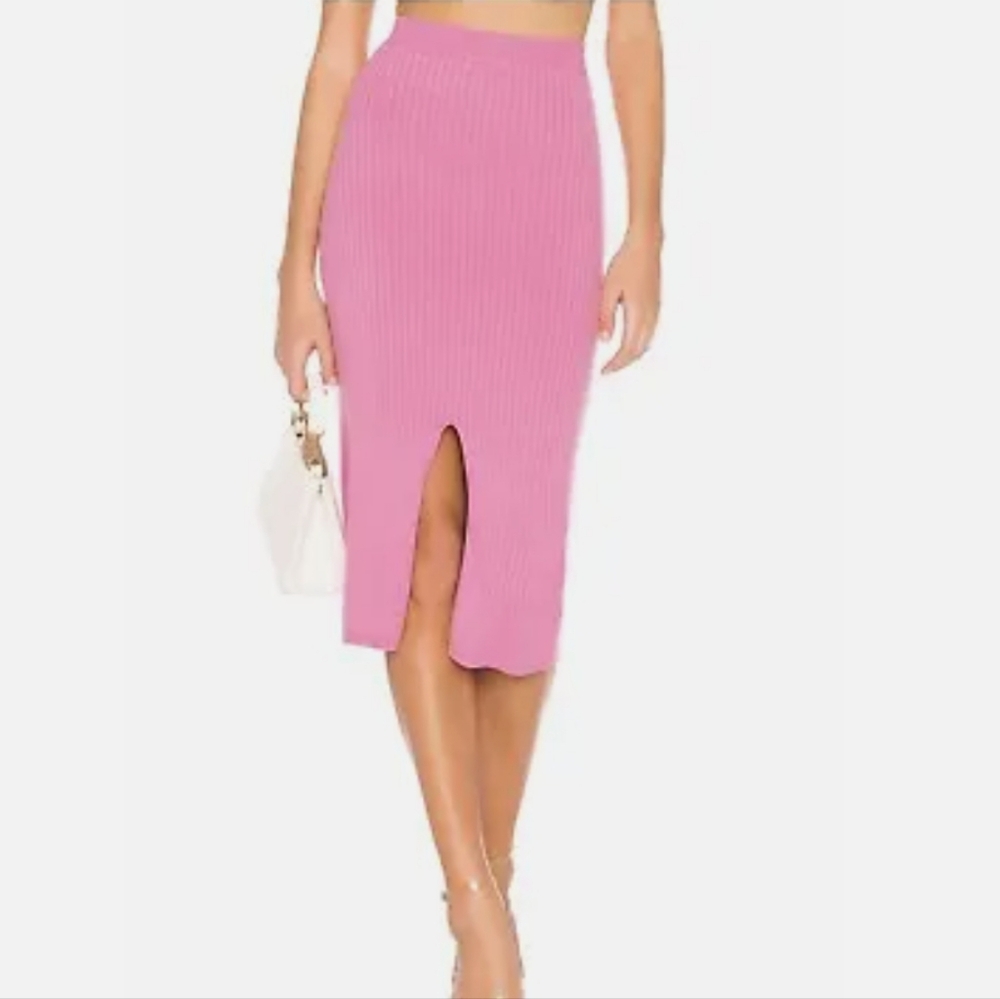 ☀️Free People Skyline Midi Skirt in Pink, Small